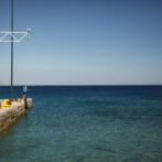 The blue sea of Crete